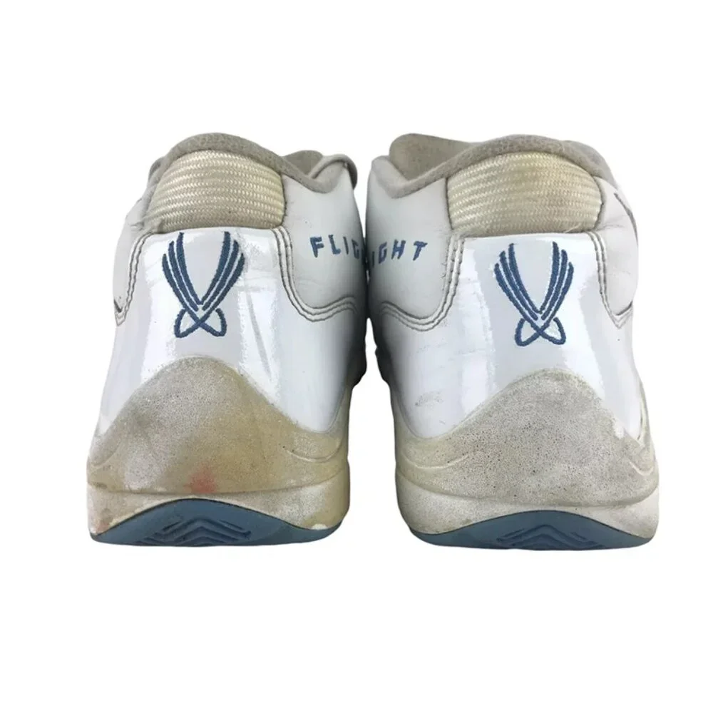 Nike Mens White Blue Flight Mid Top Lace Up‎ Sneaker Athletic Shoes Size US 7
